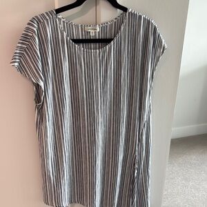 Striped Black and White Women's Top